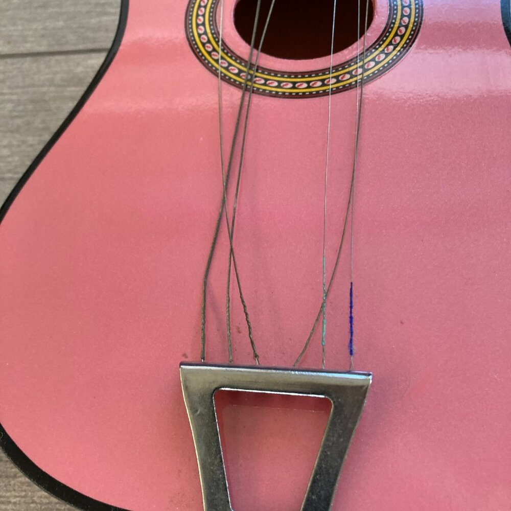 Retro Pink 6 String Ukulele - Picture 4 of 11